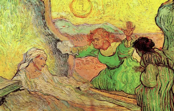 Picture Vincent van Gogh, The Raising, of Lazarus after Rembrandt