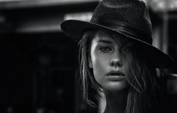 Portrait, hat, Bridget Maldutytė