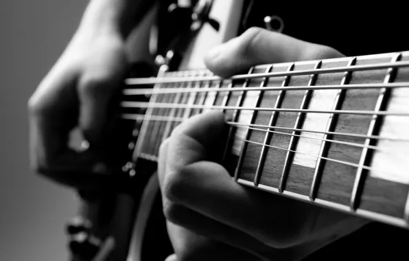 Guitar, hands, musician
