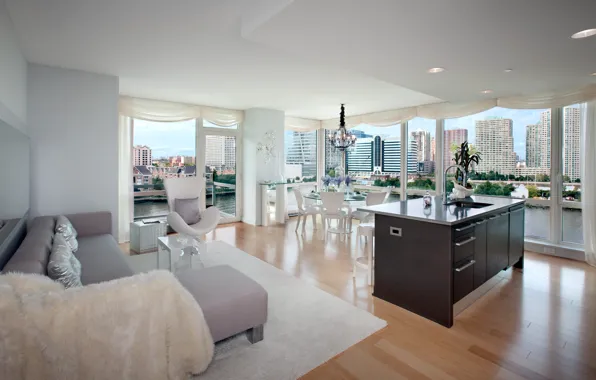 Picture style, interior, apartment, living space, the city, design