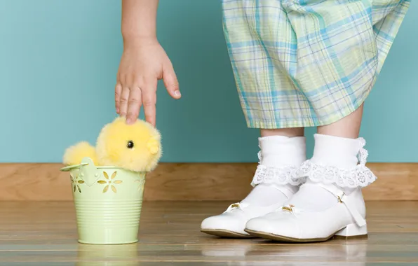 Holiday, hand, Easter, lace, chicken, child, Easter, socks