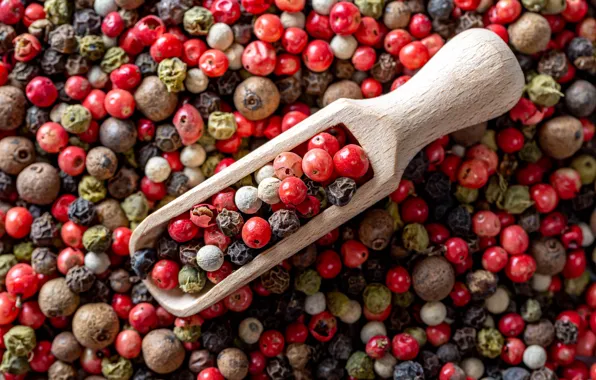 White, pink, black, polka dot, wooden, pepper, sharp, the mixture