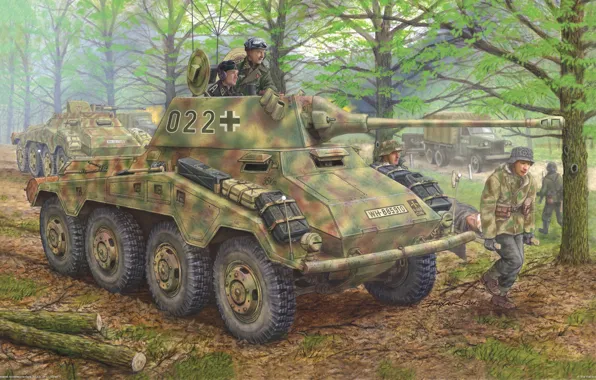 Picture art, can, yourself, it, The second world war, armored car, for, German