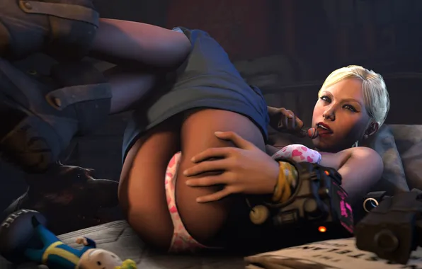 Ass, girl, gun, feet, panties, dog, boots, dog