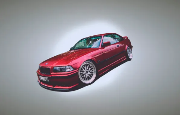 White, minimalism, BMW, E36