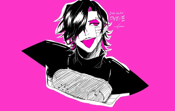 Language, portrait, pink background, Undertale, Undertail