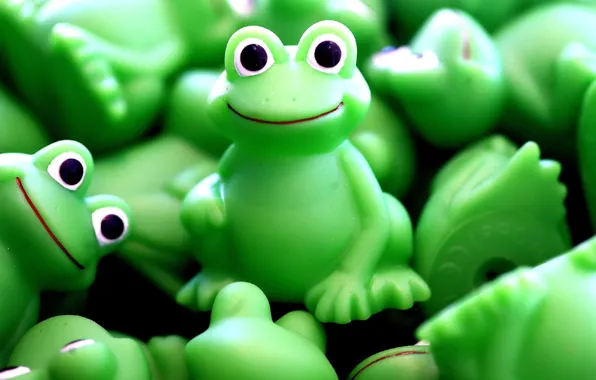 Green, toy, frog