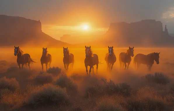 Horse, horse, horses, horse, AI art, neural network