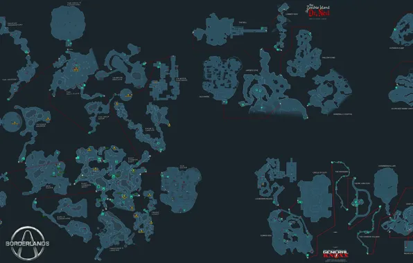 Map, Borderlands, detailed