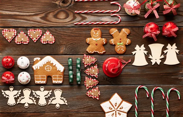 Merry christmas, cookies, decoration, xmas, gingerbread