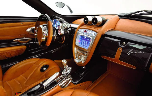 Picture beauty, interior, devices, the wheel, seat, salon, torpedo, pagani