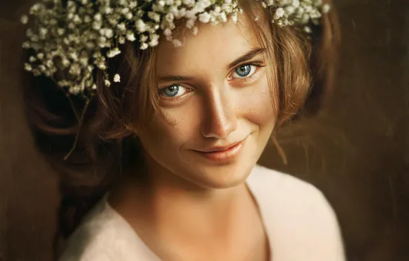 Picture smile, portrait, wreath, Tanya