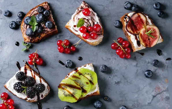 Berries, bread, fruit, dessert, sandwiches, Natasha Breen