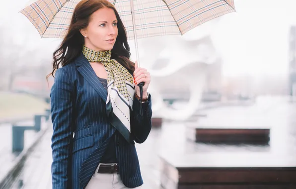 Picture face, style, umbrella, model, Thessan