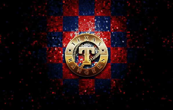 Wallpaper wallpaper, sport, logo, baseball, glitter, checkered, MLB, Texas  Rangers images for desktop, section спорт - download