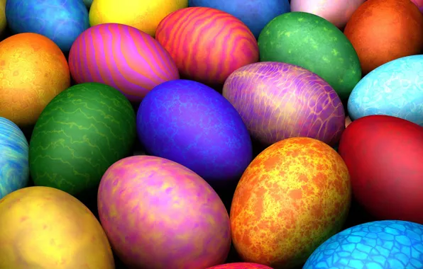 Picture pattern, color, Easter, Eggs