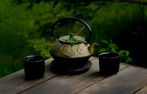 Picture Cup, kettle, tea, Board, eastern tradition