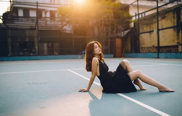 Picture girl, pose, background