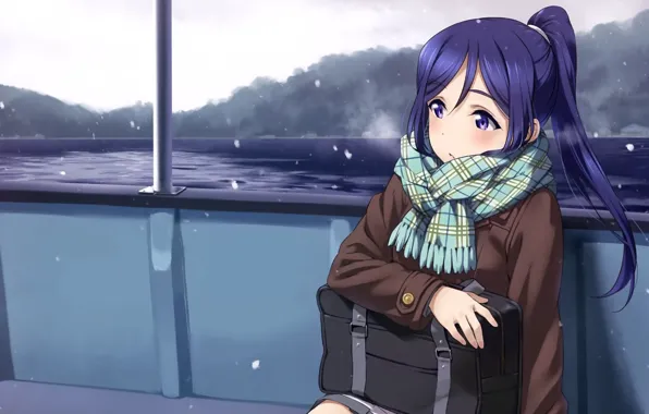 Girl, bag, sitting, Love Live! School Idol Project
