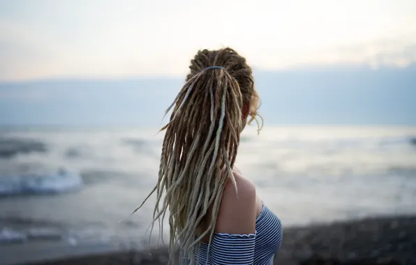 Picture Just Four, dreadlocks, chest, Ekaterina Marchenko