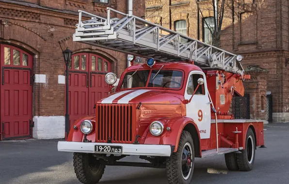 Picture machine, fire, Soviet, GAZ-51