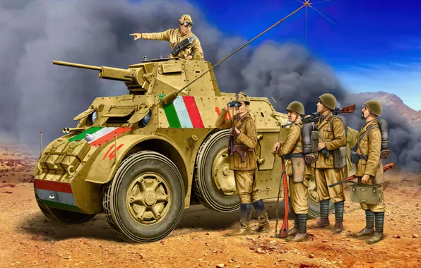 Picture war, art, painting, tank, ww2, MB35