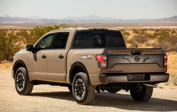 Back, Nissan, body, pickup, Titan, 2020, Pro-4X