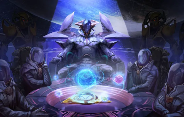 Table, people, suits, Arena of Valor