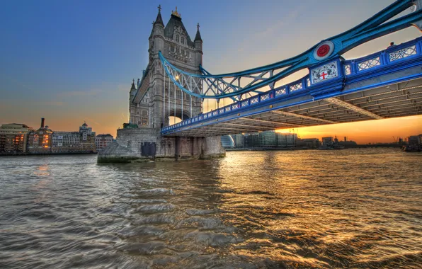River, England, London, Thames, Tower bridge, Tower Bridge, London, England
