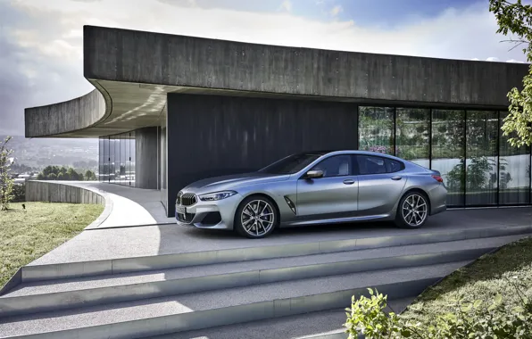 Picture vegetation, coupe, BMW, facade, Gran Coupe, 8-Series, 2019, the four-door coupe