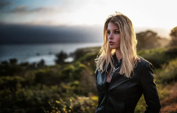 Look, girl, nature, face, pose, model, makeup, jacket