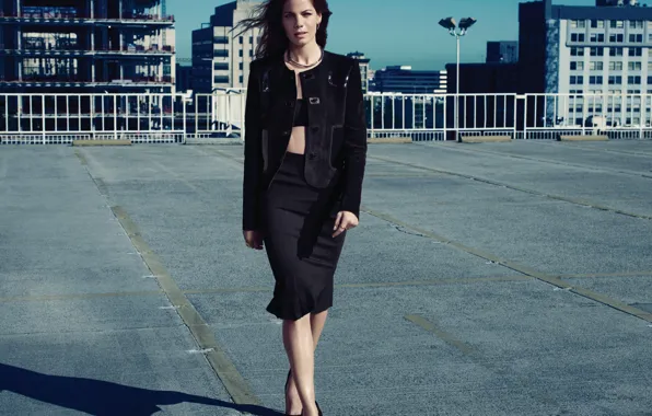 Roof, the sun, home, actress, brown hair, Michelle Monaghan, Michelle Monaghan, photoshoot