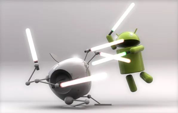Picture apple, fight, swords, android