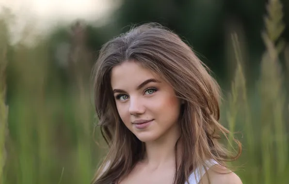 Picture look, model, portrait, makeup, hairstyle, brown hair, beauty, nature