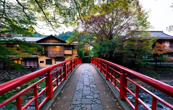 Picture tile, houses, Shizuoka, Shizuoka, Bathing Day, Onsen City, Suzenji, Swimming Day