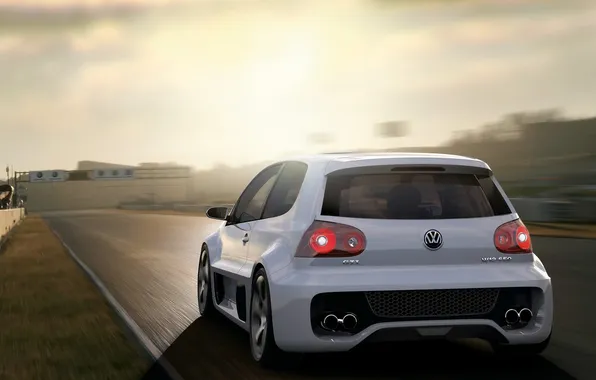 Picture track, golf, gti, at speed