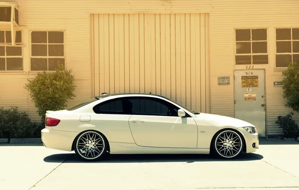 Picture BMW, BMW, profile, white, white, E92, 328i, The 3 series