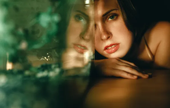 Look, girl, reflection, Denis Trufanov