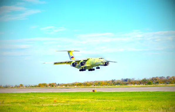 Picture The sky, Day, Russia, Aviation, The Il-76, The rise, Ilyushin, military transport aircraft