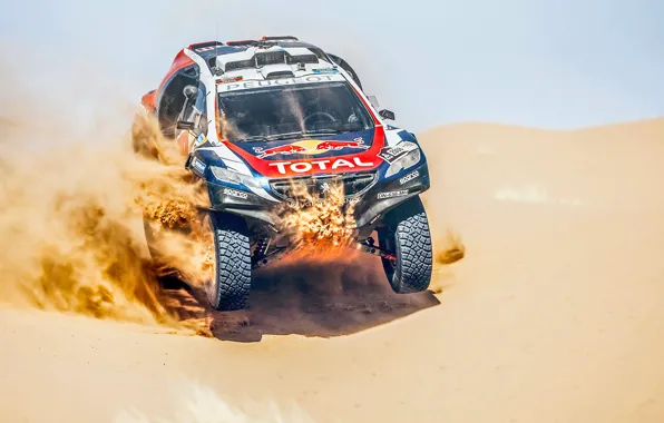 Sand, 2008, Sport, Speed, Race, Peugeot, Lights, Red Bull