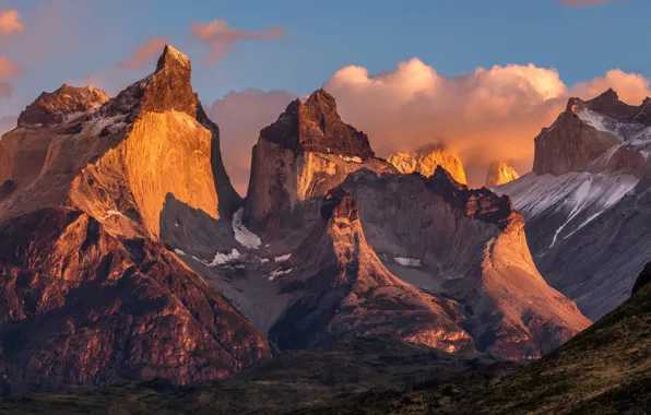 Picture Chile, South America, Patagonia, the Andes mountains, national Park Torres del Paine