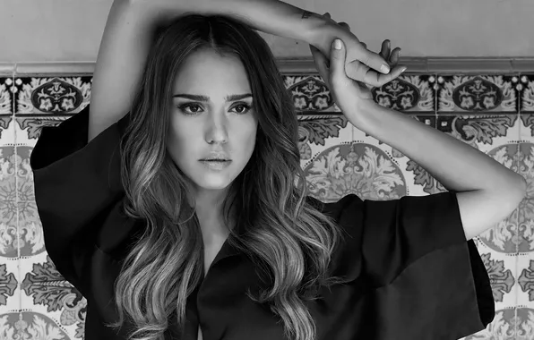 Picture look, girl, woman, model, hair, hands, actress, jessica alba