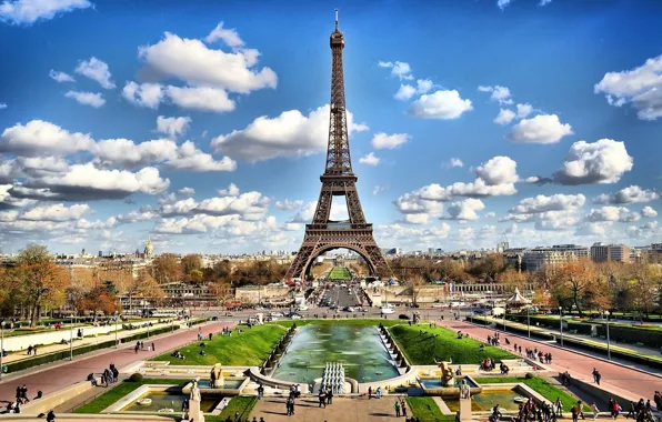 Landscape, tower, Paris