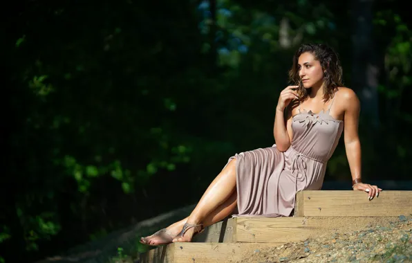 Picture girl, pose, rose