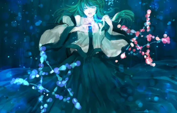 Girl, magic, touhou, art, kochi have done the art, minase