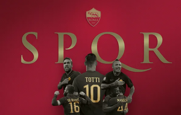 Wallpaper, sport, football, AS Roma, Serie A, players, Roma