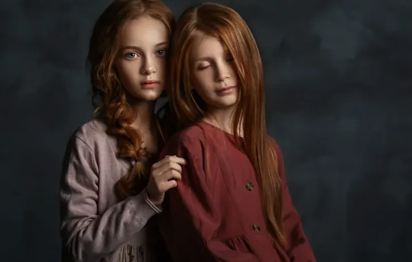 Portrait, friend, two girls, Hizhnyakova Alexander