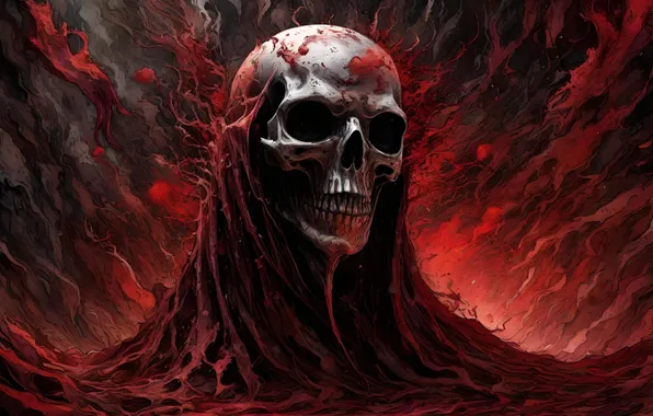 Skull, horror, undead, horror, dark