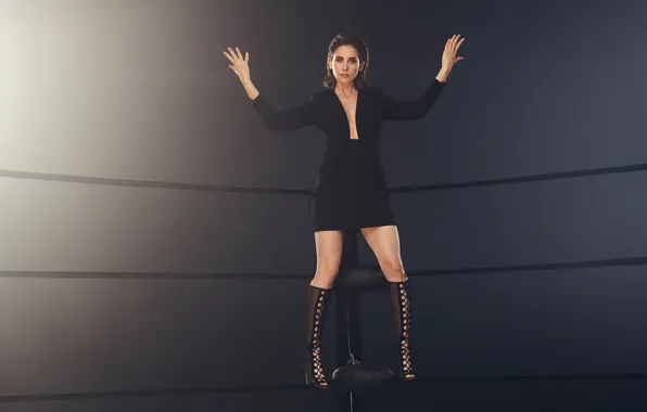 Look, pose, background, portrait, boots, hands, figure, actress