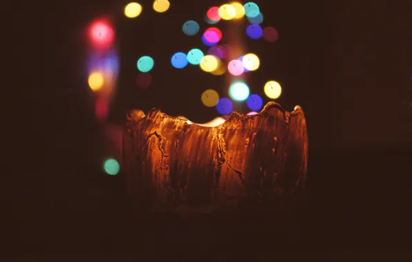 Picture lights, background, candle, candle, bokeh